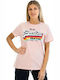 Superdry Γυναικείο T-shirt Ροζ