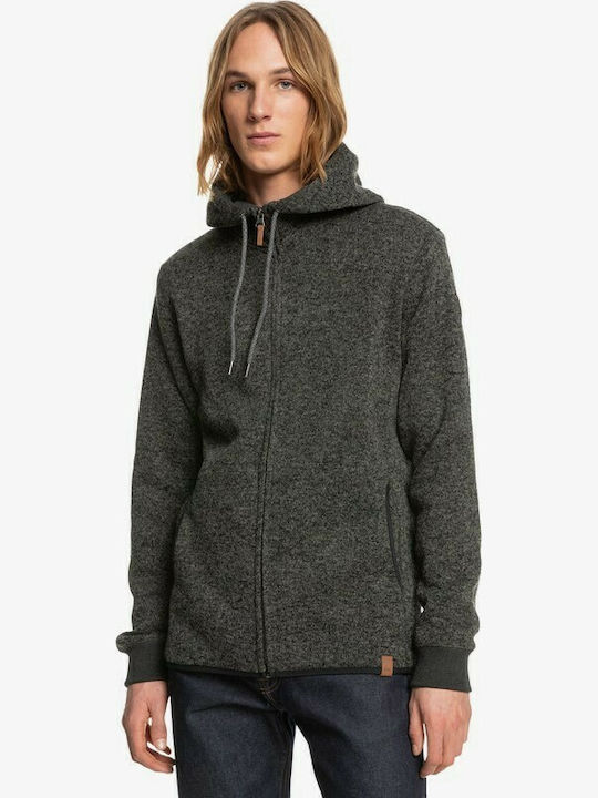 Quiksilver Keller Ανδρική Ζακέτα με Κουκούλα Γκρι