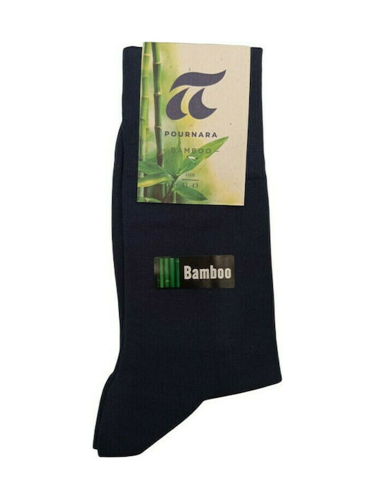 Pournara Herren Einfarbige Socken Blau 1Pack