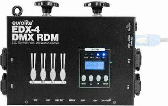 Eurolite EDX-4 DMX Димер за Конзола за Осветление с 4 Контролни Канали / 1 Вход XLR