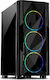 Inter-Tech A-3401 Chevron Gaming Full Tower Computer Case with RGB Lighting Black