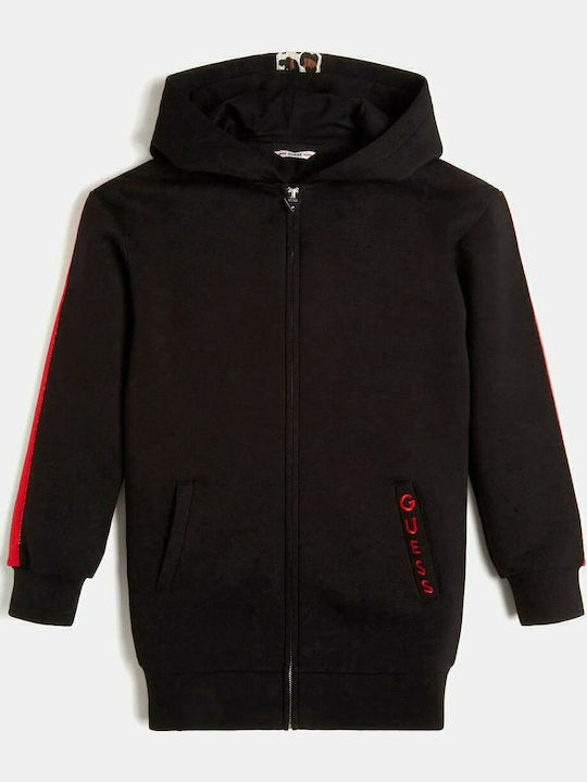 Kids Sweatshirt Cardigan with Hood Black