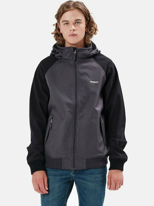 Χειμωνιάτικο Μπουφάν Softshell Αδιάβροχο και Αντιανεμικό Grey / Black