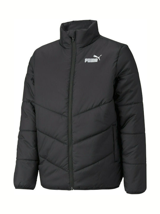 Geacă Sport Scurtă Neagră pentru Copii Essentials