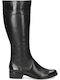 Leder Damenstiefel Schwarz