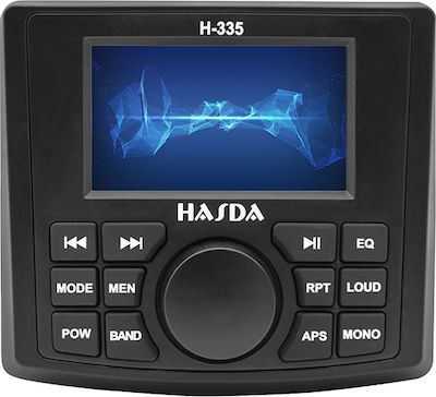 Hasda Boat Sound System 4x45W Waterproof with AUX / Bluetooth / USB Black