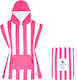 Dock & Bay Mini Kids Beach Poncho Pink 75 x 55c...