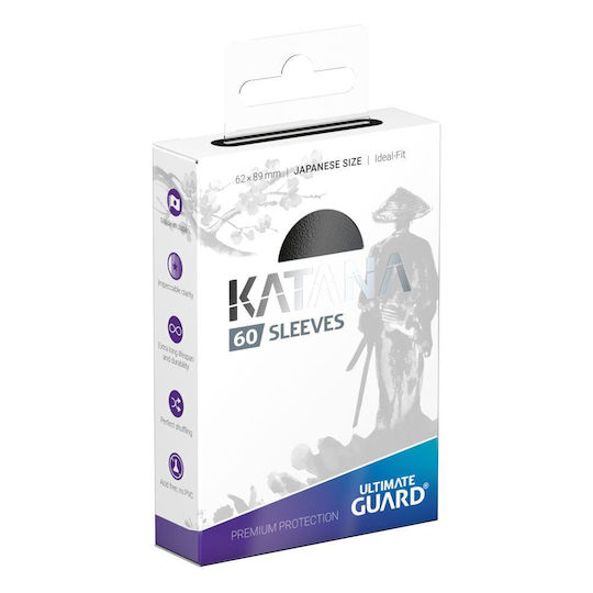 Ultimate Guard Ръкави За Карти Katana Японски Размер 60 Бр Черни