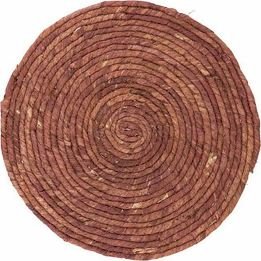 Nef-Nef Homeware Trevis Placemats Rotund Din paie Roșu 38cm 029147 1buc