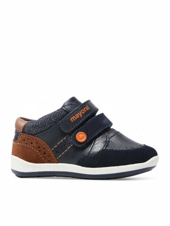 My First Steps Kids Sneakers with Scratch Navy Blue