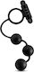 Blush Anal Adventures Platinum Anal Beads with Vibrating Cockring Δονούμενο Δαχτυλίδι Πέους Σιλικόνης Μαύρο BL-01905
