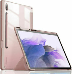 Infiland Crystal Klappdeckel Kunststoff Rosa (Galaxy Tab S7 FE)