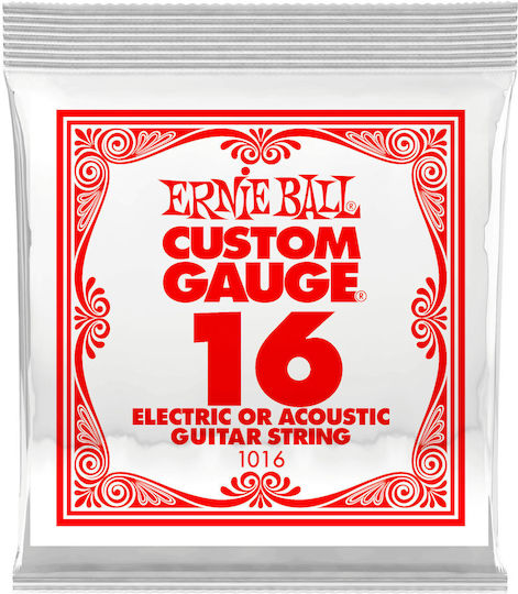 Ernie Ball Plain Loop End Μονή Χορδή Steel Ηλεκτρικής Κιθάρας 16"