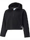 Puma Kids Cropped Sweatshirt with Hood Black