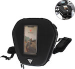 Motowolf Motorcycle Tank Bag with Straps with Mobile Phone Case Black 6lt