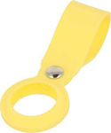 Slide Keychain Loop Schlüsselbund-Etui für AirTag Silikon in Gelb Farbe