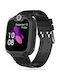 Kids Smartwatch with GPS and Rubber/Plastic Strap Black