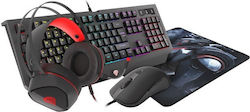 Genesis Cobalt 330 Gaming Combo Σετ Gaming Πληκτρολόγιο με RGB φωτισμό & Ποντίκι (Αγγλικό US)