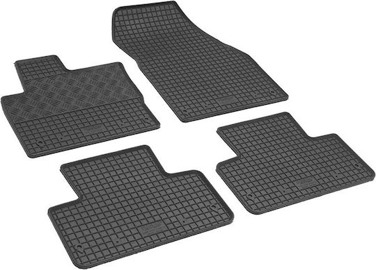 Rigum Satz Vorder- und Hintermatten 4Stück aus Gummi für Land Rover Range Rover Evoque 2011+ Schwarz