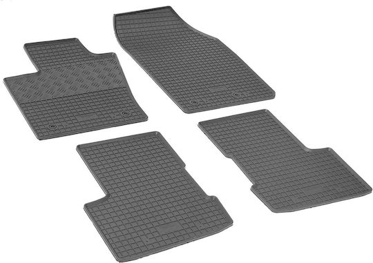 Rigum Set of Front and Rear Mats 4pcs for Fiat 500X 2014+ Black