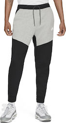 Nike Sportswear Παντελόνι Φόρμας με Λάστιχο Fleece Black / Dark Grey Heather / White