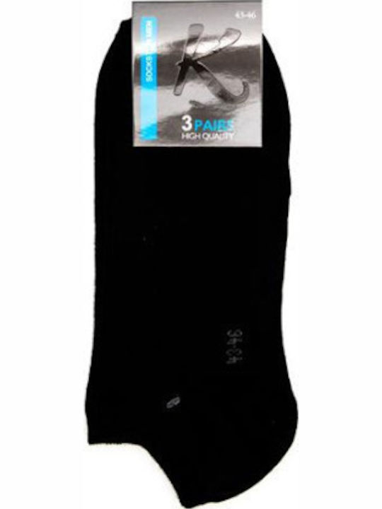 Sensi Men's Solid Color Socks Black 3Pack