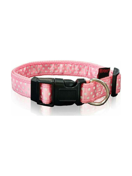 Pet Interest Dots Line Guler pentru câini în culoarea Roz XSmall 15mm x 19 - 33cm 3124-XS/S
