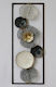 Freebox Decorativ de Perete din Metal Negru, Alb, Argintiu 74.5x4x28.5cm 1pcs