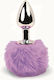 Feelztoys Butt Plug With Bunny Tail Anal Plug Purple 7cm