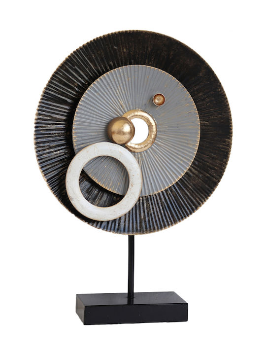 Freebox Decorative Space made of Metallic Black, Gold 47x8x33cm 1pcs