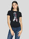 Emporio Armani Γυναικείο T-shirt Μαύρο με Στάμπα