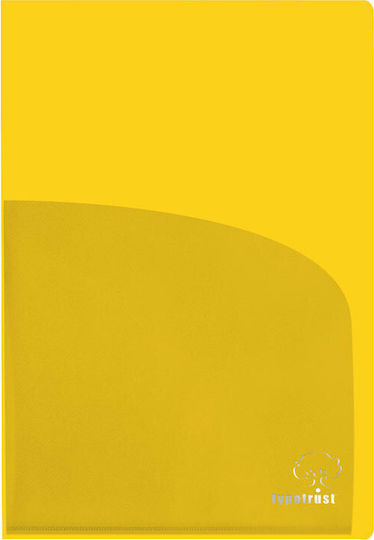 Typotrust Folii de Plastic pentru Documente A4 10buc Galben Bifold