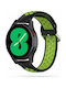 Tech-Protect Curea Silicon Negru / Lime (Galaxy Watch4/5/6/7/FE/4 Classic/6 Classic/5 Pro)