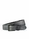 Wide Men's Belt Leather Black