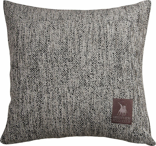 Greenwich Polo Club Greenwich Polo Club Throw Pillow Sofa Cushion Gray and Black 42x42cm