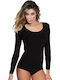 Long Sleeve Bodysuit Black