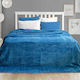 Lino Home Ismak Fleece Blanket Double 220x240cm Petrol