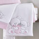 Rythmos Decke Kinderbett Cuddles Waffel Rosa 120x150cm