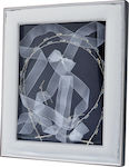 Prince Silvero Tabletop Rectangle Wedding Crown Case / Photo Frame Silver/White 25x20cm