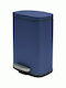 Dimitracas Akira Metallic Toilet Bin with Soft Close Lid 5lt Blue