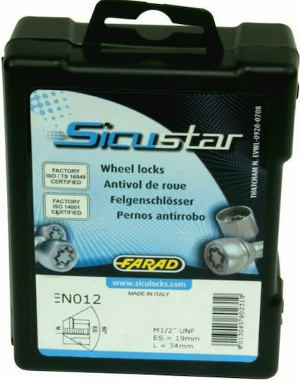 Farad Sicherheitsbolzen Sicustar M12x1.50mm Länge 24mm 4Stück