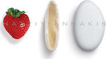 Χατζηγιαννάκης Κουφέτα Bijoux σε Σχήμα Οβάλ Πλακέ με Γεύση Φράουλα Λευκό Ματ 100gr