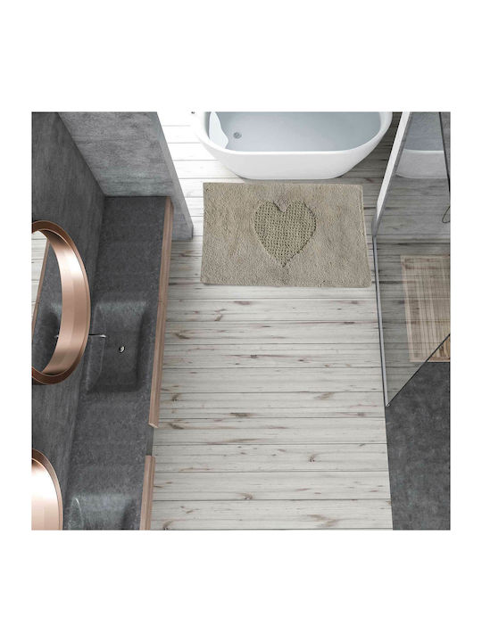 Das Home Πατάκι Μπάνιου Βαμβακερό 0575 420760900575 Μπεζ 60x90εκ.