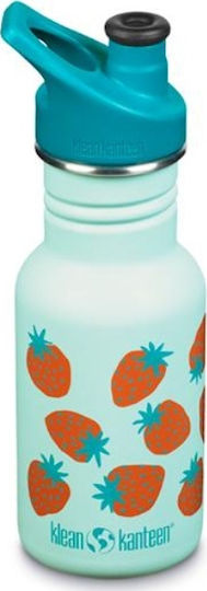 Klean Kanteen Blue Tint Strawberrys Παιδικό Παγούρι Ανοξείδωτο Γαλάζιο 355ml