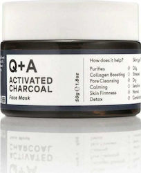 Q+A Natural Skincare Activated Charcoal Face Mask 50gr