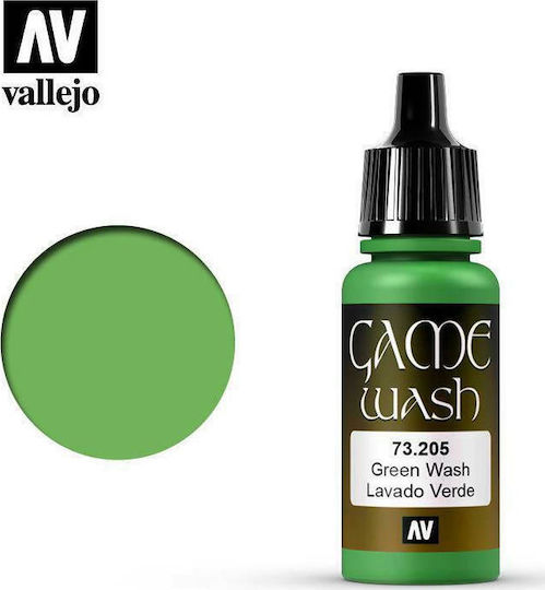 Acrylicos Vallejo Game Wash Model Making Paint Green 17ml