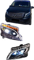 Auto Gs Μπροστινά Φανάρια Led για Mercedes-Benz Vito 2τμχ