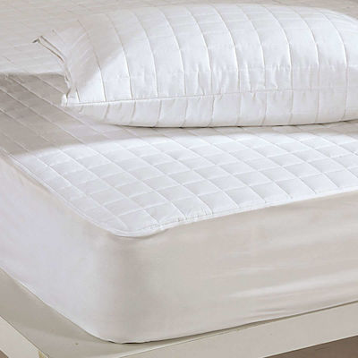 Nef-Nef Homeware King Size Quilted Mattress Cover Fitted Καπιτονέ White 180x200+30cm