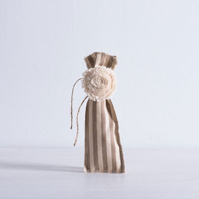 Christening Favor in Pouch Ecru/beige made of Fabric