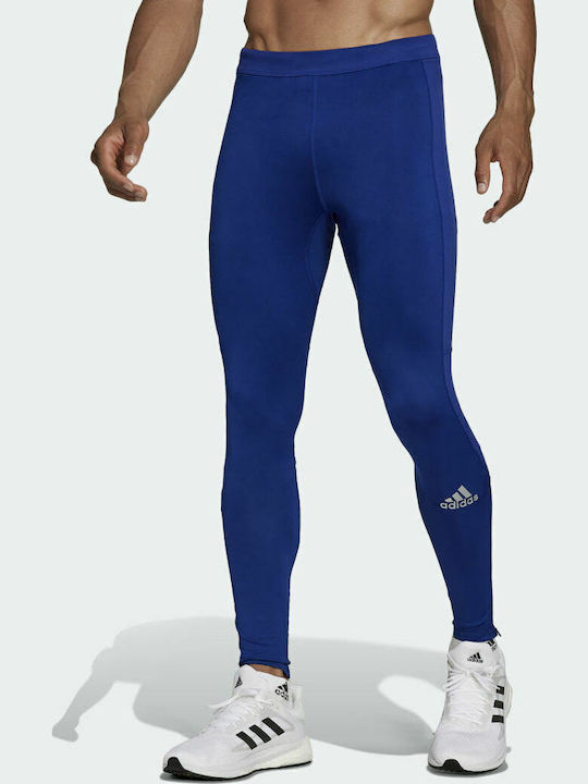 adidas Saturday Warm Running Ανδρικό Αθλητικό Κολάν Μακρύ Μπλε